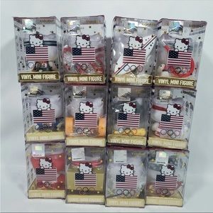 LOT OF 12 HELLO KITTY KIDROBOT TEAM USA 2020 TOKYO OLYMPICS VINYL Figurine
